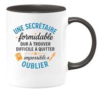 quotedazur - Mug Humour Secrétaire Formidable, Difficile À Trouver Et Quitter, Impossible Oublier Cadeau Original Tasse Secrétariat Pour Femme Exceptionnelle
