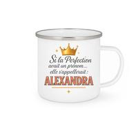quotedazur - Mug Humour Si La Perfection Avait Un Prénom, Ce Serait Alexandra - Cadeau Original Tasse Prénom Personnalisé Pour Femme Élégante
