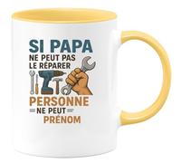 quotedazur - Mug Humour Si Papa Ne Peut Pas Le Réparer, Personne Prénom Personnalisé Idée Cadeau Originale Tasse Personnalisée Pour Unique