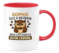 quotedazur - Mug Humour Sophie, Un Grain Unique Qu'on Adore, Cadeau Parfait Pour Femme Original Tasse Drôle Et