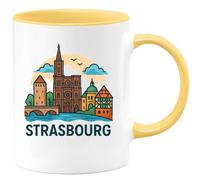quotedazur - Mug Humour Strasbourg Tasse Originale Pour Amateurs De La Ville D'alsace Cadeau Original Design Alsace