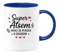 quotedazur - Mug Humour Super Atsem Merci De M'aider À Grandir - Idéal Cadeau Tasse Pour Atsem, Gratitude Et Douceur