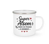 quotedazur - Mug Humour Super Atsem Merci De M'aider À Grandir - Idéal Cadeau Tasse Pour Atsem, Gratitude Et Douceur