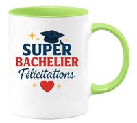 quotedazur - Mug Humour Super Bachelier Félicitations Pour Ta Réussite Exceptionnelle Cadeau Original Tasse Féliciter Un Diplômé