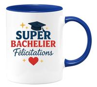quotedazur - Mug Humour Super Bachelier Félicitations Pour Ta Réussite Exceptionnelle Cadeau Original Tasse Féliciter Un Diplômé