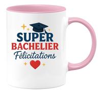 quotedazur - Mug Humour Super Bachelier Félicitations Pour Ta Réussite Exceptionnelle Cadeau Original Tasse Féliciter Un Diplômé