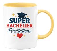 quotedazur - Mug Humour Super Bachelier Félicitations Pour Ta Réussite Exceptionnelle Cadeau Original Tasse Féliciter Un Diplômé