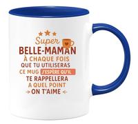 quotedazur - Mug Humour Super Belle-Maman, Chaque Fois Que Tu Utilises Ce Mug, Souviens-Toi Combien On T'aime, Tu Es Formidable - Idée Cadeau Originale Tasse Pour Belle-Maman Exceptionnelle