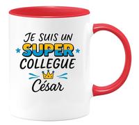 quotedazur - Mug Humour Super Collègue César Personnalisé Pour Homme Idéal Cadeau Avec Tasse Originale Et Personnalisée