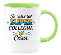 quotedazur - Mug Humour Super Collègue César Personnalisé Pour Homme Idéal Cadeau Avec Tasse Originale Et Personnalisée