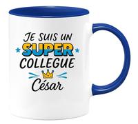 quotedazur - Mug Humour Super Collègue César Personnalisé Pour Homme Idéal Cadeau Avec Tasse Originale Et Personnalisée