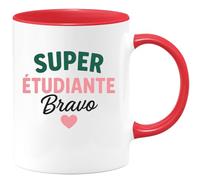 quotedazur - Mug Humour Super Étudiante Bravo - Cadeau Original Tasse Étudiante Idées Succès Scolaire