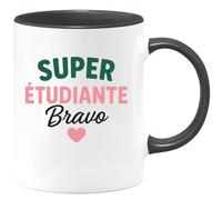 quotedazur - Mug Humour Super Étudiante Bravo - Cadeau Original Tasse Étudiante Idées Succès Scolaire