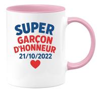 quotedazur - Mug Humour Super Garçon D'honneur Cadeau Unique Avec Date Spéciale 21/10/2022 Original Et Tasse Personnalisée Pour Témoin