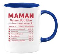 quotedazur - Mug Humour Super Maman Amour 1000%, Labeur 800%, Bienveillance 900%, Patience 500%, Compétence 300% Cadeau Parfait Tasse Pour Attentionnée Et Dévouée