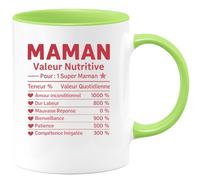 quotedazur - Mug Humour Super Maman Amour 1000%, Labeur 800%, Bienveillance 900%, Patience 500%, Compétence 300% Cadeau Parfait Tasse Pour Attentionnée Et Dévouée