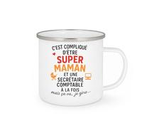 quotedazur - Mug Humour Super Maman Et Secrétaire Comptable À La Fois, Mais Je Gère Avec Ce Un Cadeau Tasse Parfait Pour Une Efficace