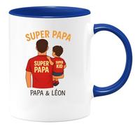 quotedazur - Mug Humour Super Papa Superkid Léon Cadeau Parfait Pour Tasse Personnalisée Unique