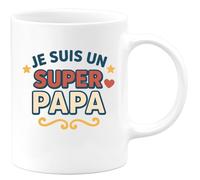 quotedazur - Mug Humour Super Papa - Tasse Unique Pour Célébrer Tous Les Papas Fiers - Idée Cadeau Originale Tasse Personnalisée Homme Fête Des Pères