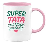 quotedazur - Mug Humour Super Tata, Dit Nina Un Cadeau Parfait Pour Une Exceptionnelle Idée Originale Tasse Unique Et Précieuse