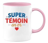 quotedazur - Mug Humour Super Témoin Or Cadeau Spécial Original Avec Tasse Élégante Idéale Pour En