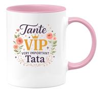 quotedazur - Mug Humour Tante VIP : Very Important Tata - Cadeau Tante Femme