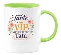 quotedazur - Mug Humour Tante VIP : Very Important Tata - Cadeau Tante Femme