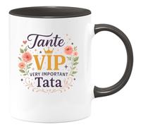quotedazur - Mug Humour Tante VIP : Very Important Tata - Cadeau Tante Femme