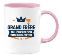 quotedazur - Mug Humour Team grand frère : toujours raison même quand j'ai tort - Cadeau Frère Homme
