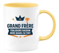 quotedazur - Mug Humour Team grand frère : toujours raison même quand j'ai tort - Cadeau Frère Homme