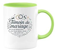 quotedazur - Mug Humour Témoin de mariage : acteur principal du plus beau jour de leur vie - Cadeau Témoin de mariage Homme