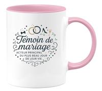 quotedazur - Mug Humour Témoin de mariage : acteur principal du plus beau jour de leur vie - Cadeau Témoin de mariage Homme