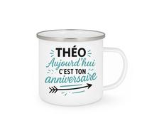 quotedazur - Mug Humour Théo, C'est Ton Anniversaire Aujourd'hui, Joyeux Idée Cadeau Originale Tasse Personnalisée Homme