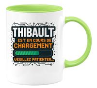 quotedazur - Mug Humour Thibault En Cours De Chargement, Patience Requise Pour Votre Tasse Personnalisée - Cadeau Original Tasse Personnalisée Homme Humour Fonctionnel