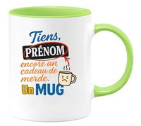 quotedazur - Mug Humour Tiens, Prénom, Un Cadeau Drôle Et Original Une Tasse Insolite Idée Humoristique Avec Originale Personnalisée