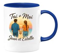 quotedazur - Mug Humour Toi Moi Jean Et Estelle Personnalisé Pour Couple Cadeau Tasse Unique Originale
