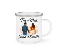 quotedazur - Mug Humour Toi + Moi - Mug Personnalisé Jean Et Estelle, Cadeau Unique Pour Couple - Cadeau Personnalisé Pour Couple - Tasse Unique À Offrir À Votre Moitié
