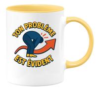 quotedazur - Mug Humour Ton Problème Est Évident, Une Citation Humoristique Pour Se Motiver Chaque Jour Un Cadeau Original Tasse Parfaite Surprendre Et Faire Sourire Au Quotidien
