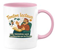 quotedazur - Mug Humour Tonton lecteur : mes histoires sont meilleures que les livres - Cadeau Tonton Homme
