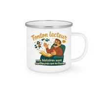 quotedazur - Mug Humour Tonton lecteur : mes histoires sont meilleures que les livres - Cadeau Tonton Homme