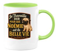 quotedazur - Mug Humour Travailler Dur Pour Offrir À Prénom Une Belle Vie Pleine De Bonheur - Cadeau Original Tasse Pour Offrir Un Moment De Douceur Et Succès