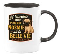 quotedazur - Mug Humour Travailler Dur Pour Offrir À Prénom Une Belle Vie Pleine De Bonheur Cadeau Original Tasse Un Moment Douceur Et Succès