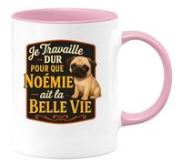 quotedazur - Mug Humour Travailler Dur Pour Offrir À Prénom Une Belle Vie Pleine De Bonheur - Cadeau Original Tasse Pour Offrir Un Moment De Douceur Et Succès