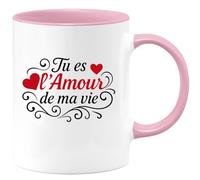 quotedazur - Mug Humour Tu Es L'amour De Ma Vie Déclaration D'amour Sincère Et Touchante Cadeau Romantique Tasse Amour Pour Femme Fidèle Tendre