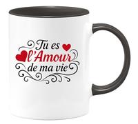 quotedazur - Mug Humour Tu Es L'amour De Ma Vie Déclaration D'amour Sincère Et Touchante Cadeau Romantique Tasse Amour Pour Femme Fidèle Tendre