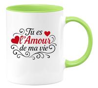 quotedazur - Mug Humour Tu Es L'amour De Ma Vie Déclaration D'amour Sincère Et Touchante Cadeau Romantique Tasse Amour Pour Femme Fidèle Tendre