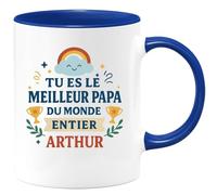quotedazur - Mug Humour Tu Es Le Meilleur Papa Du Monde Entier Arthur, Un Cadeau Unique Parfait Pour Tasse Et Personnalisée À Offrir