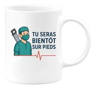 quotedazur - Mug Humour Tu Seras Bientôt Sans Sur Pieds Cadeau Original Tasse Pour Sourire Au Petit-Déjeuner