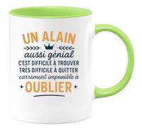 quotedazur - Mug Humour Un Alain Aussi Génial C'est Difficile À Trouver Très Difficile À Quitter Carrément Impossible À Oublier - Idéal Cadeau Tasse Anniversaire Pour Homme Unique