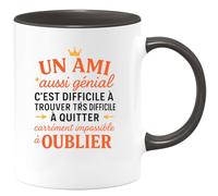 quotedazur - Mug Humour Un Ami Aussi Génial C'est Difficile À Trouver Très Difficile À Quitter Carrément Impossible À Oublier - Cadeau Amitié Unique, Tasse Idéale Pour Tous